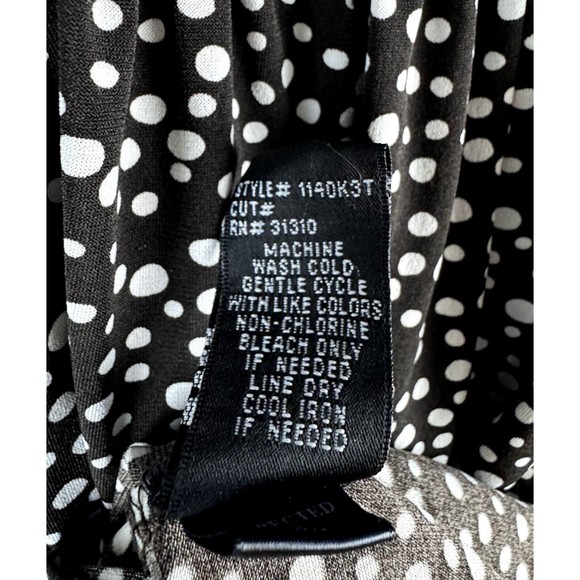 IZ Byer California Women Brown with White polka dots Dress Empire Waist Sz Small - Picture 5 of 5